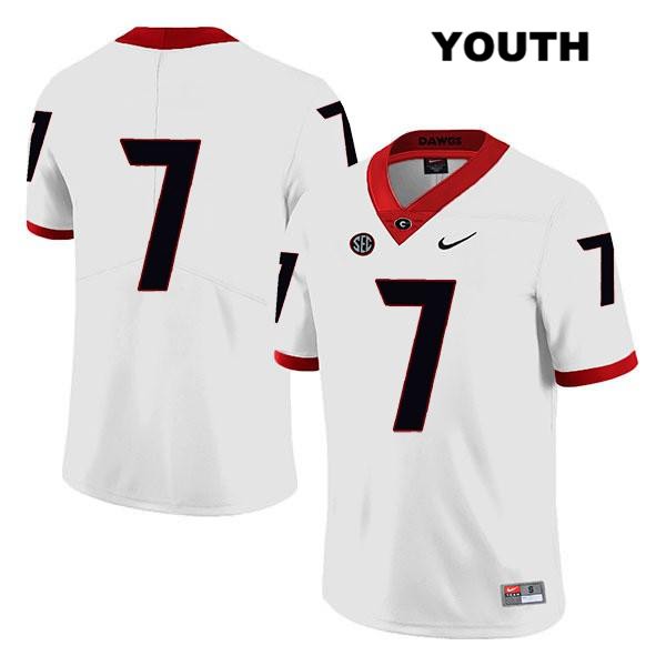 Georgia Bulldogs Youth D'Andre Swift #7 NCAA No Name Legend Authentic White Nike Stitched College Football Jersey SPP6756KY